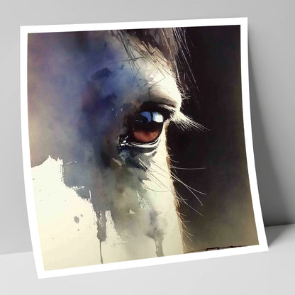 Indigo Gaze horse portrait art print