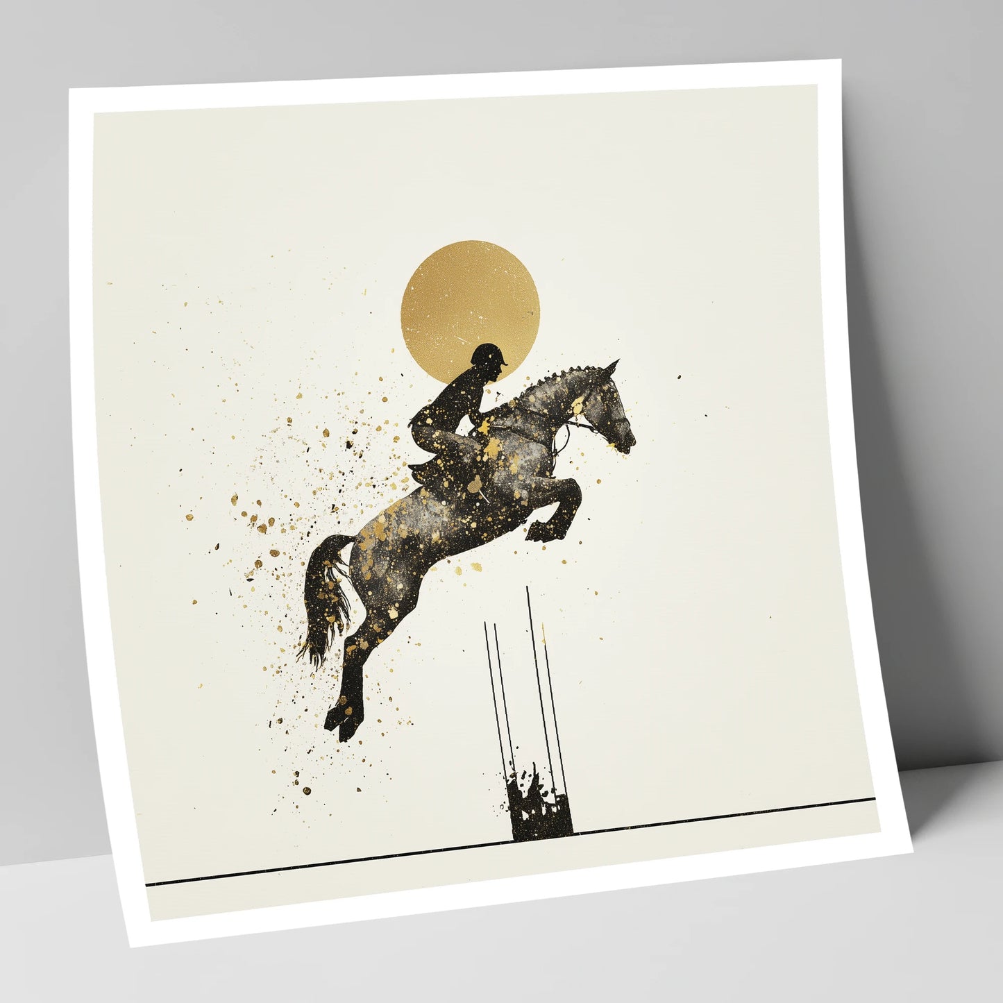Golden Arc Showjumper show jumping horse art print