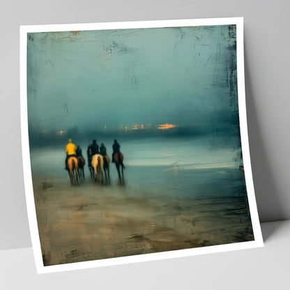 Twilight Beach Hack horse landscape art print