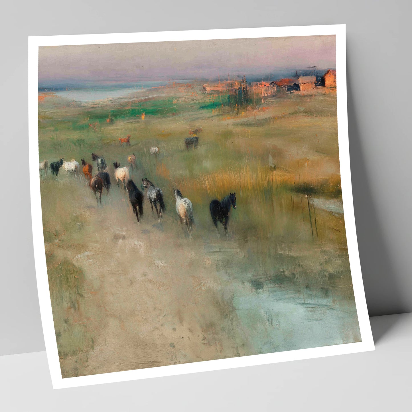 Roaming the Marshes wild horses art print