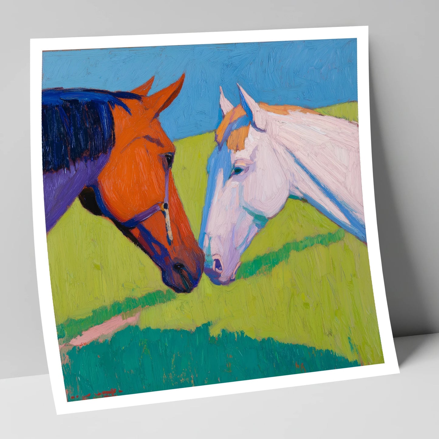 Vivid Equine Greeting horse portrait art print