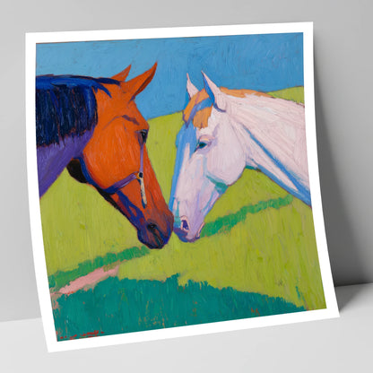 Vivid Equine Greeting horse portrait art print