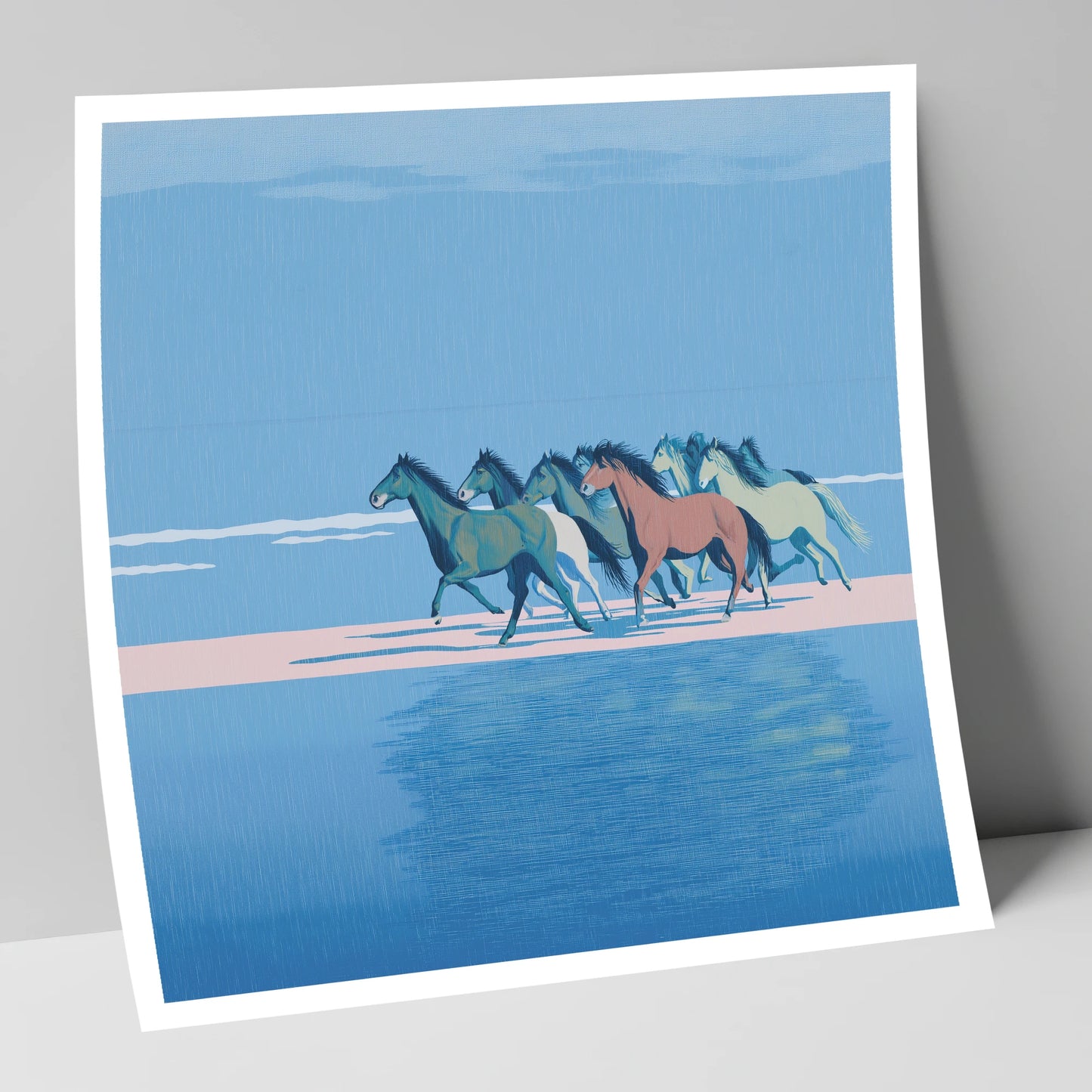 Coastal Canter wild horses art print