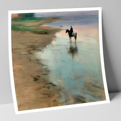 Tide Line Reflections horse landscape art print