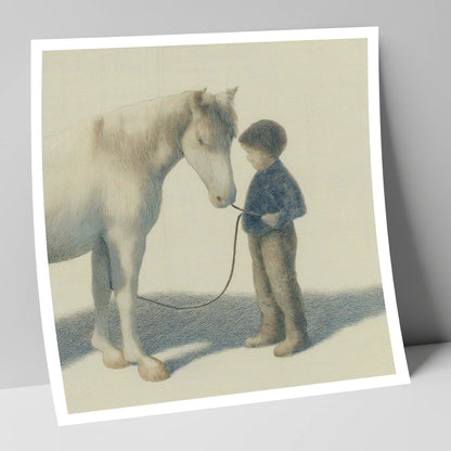 A Quiet Understanding horse & rider art print