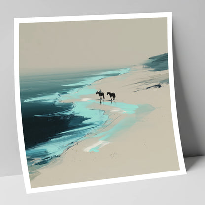 Edge of the Tide horse landscape art print