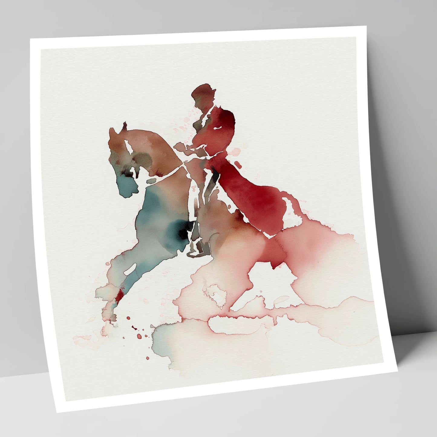 Crimson Passage dressage horse art print