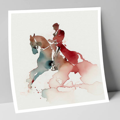 Crimson Passage dressage horse art print