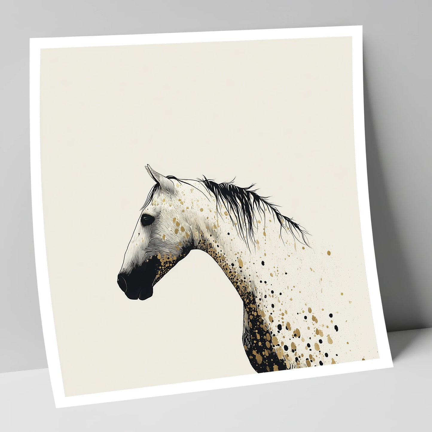 Gilded Ink Equine Profile horse breed art print