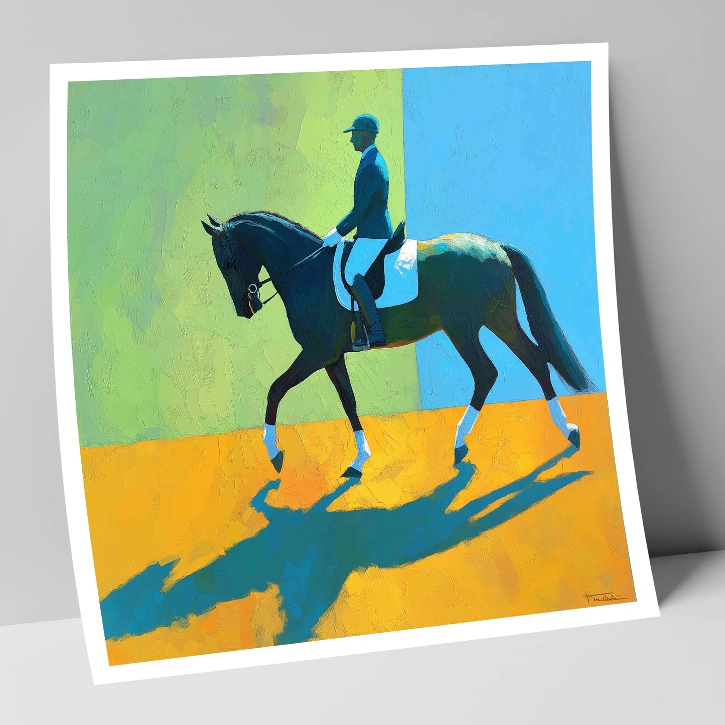 Precision in Sunlight dressage horse art print