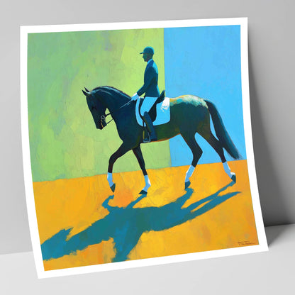 Precision in Sunlight dressage horse art print