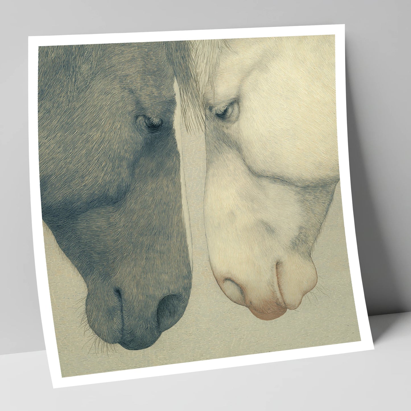Gentle Counterparts horse portrait art print