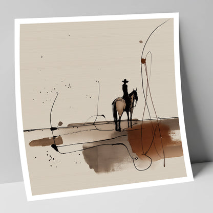 The Silent Frontier western horse art print