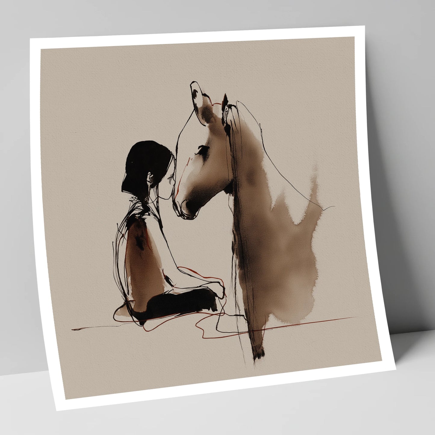 The Shared Breath horse & rider art print