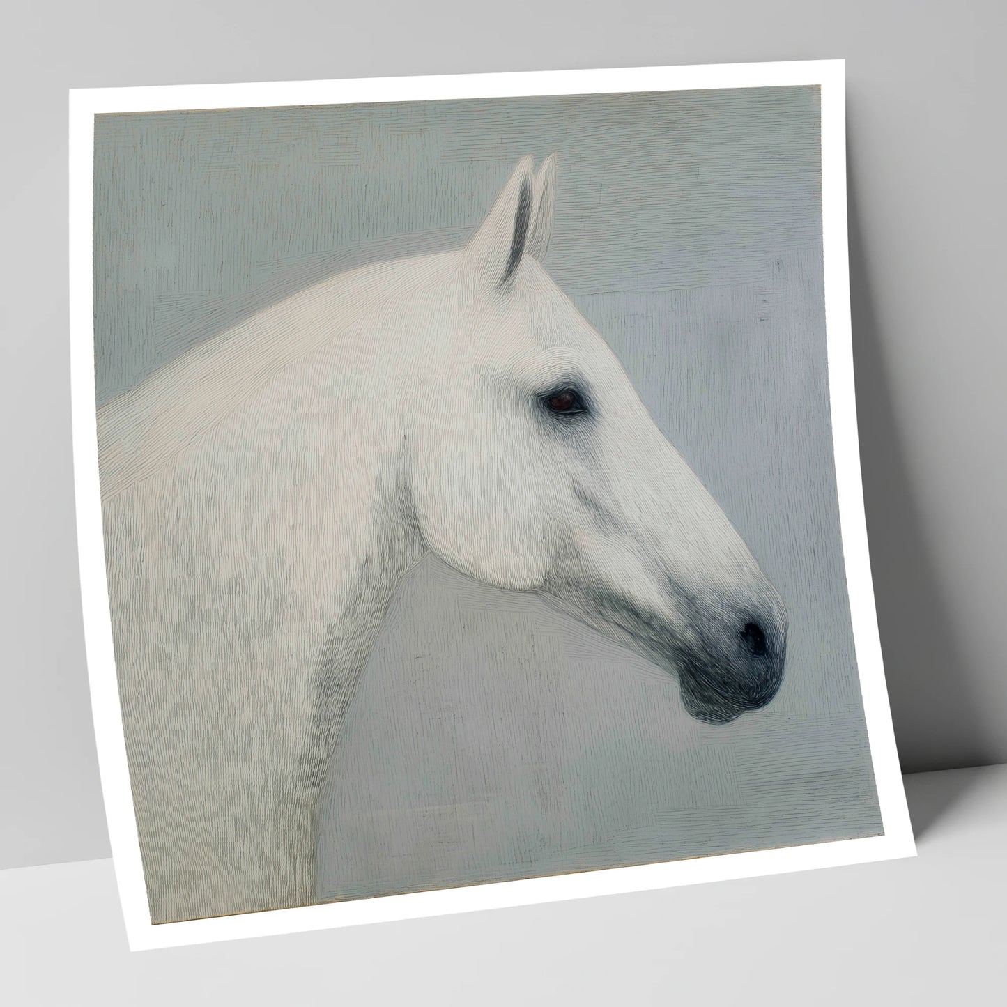 Ethereal Grey Portrait horse portrait art print