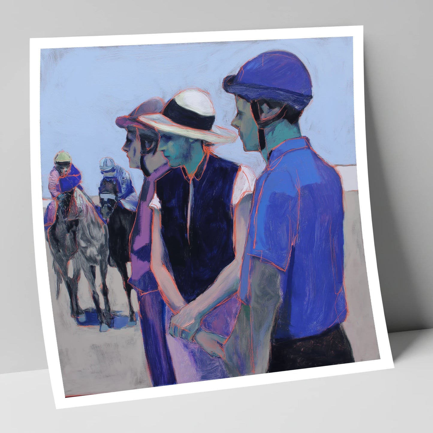The Paddock Watch racing horse art print