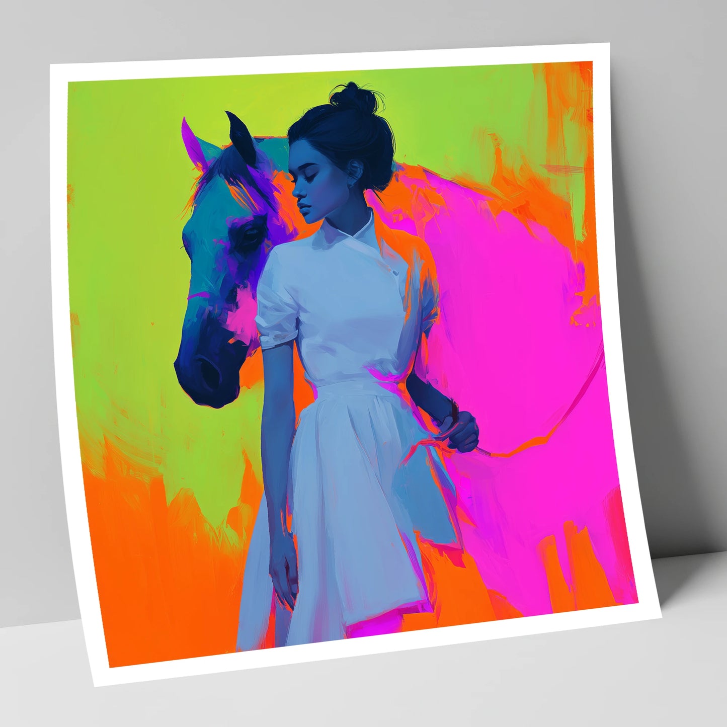 Electric Connection horse & rider art print
