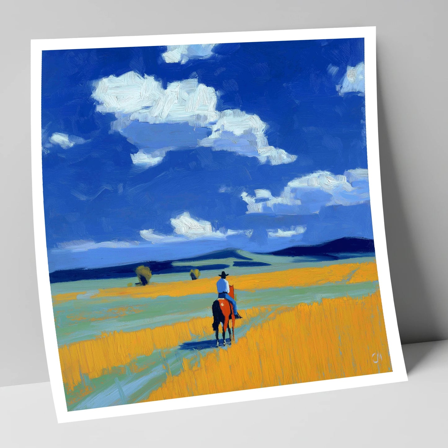 Riding the Big Sky western horse art print