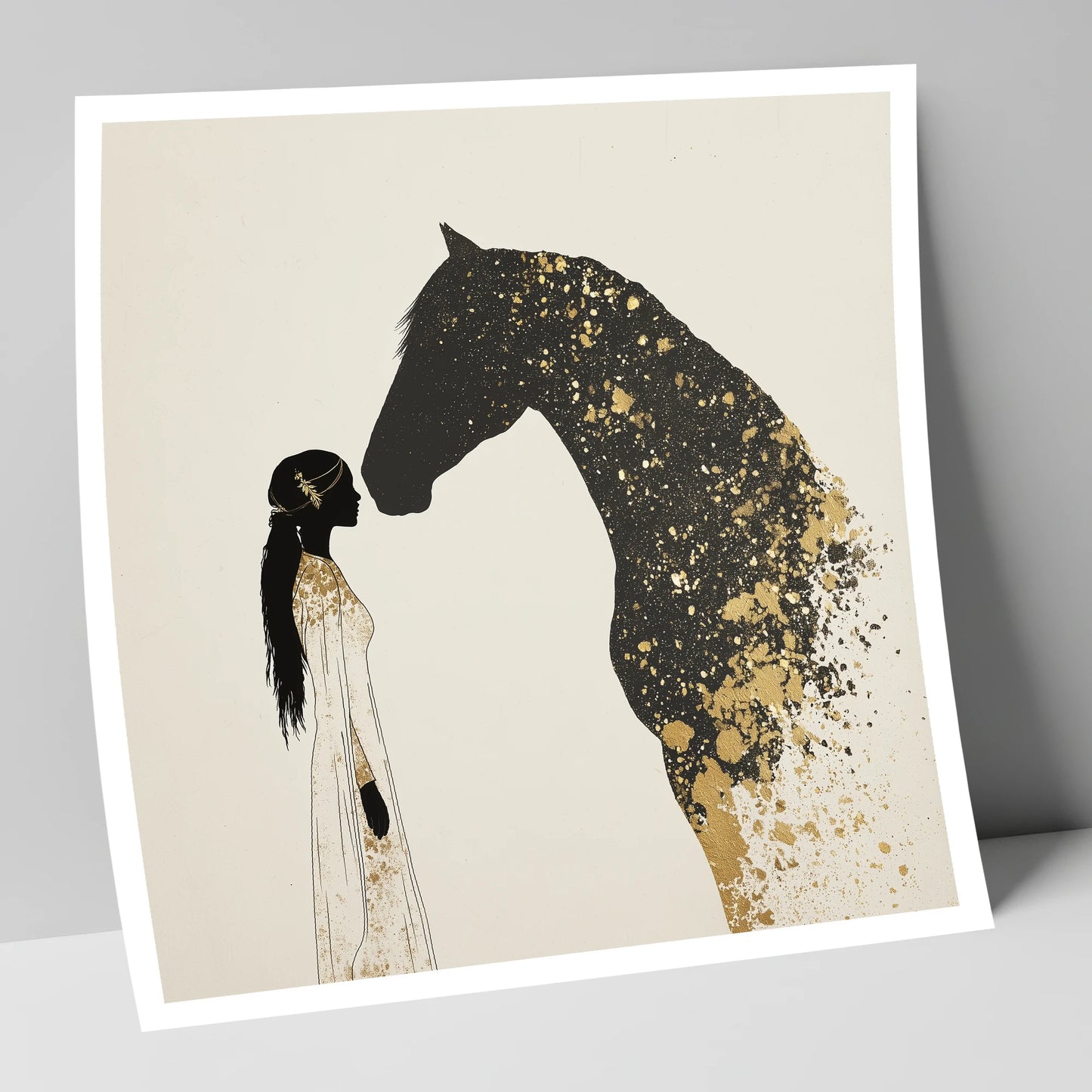 Gilded Bond horse & rider art print