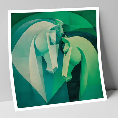 Verdant Harmony horse portrait art print