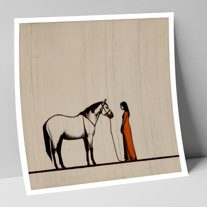 The Shared Silence horse & rider art print