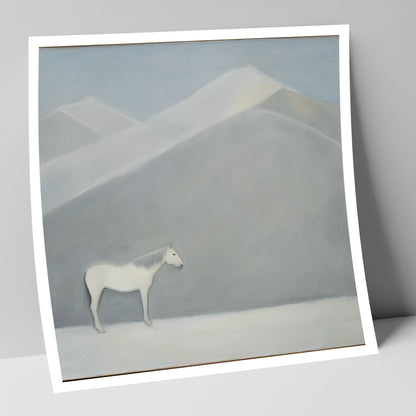 Silent Mountain Sentinel horse landscape art print