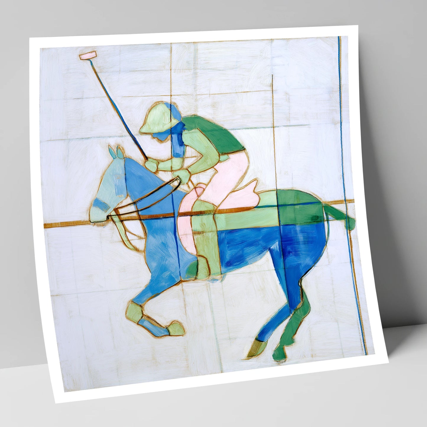 Azure Polo Rhythms polo horse art print