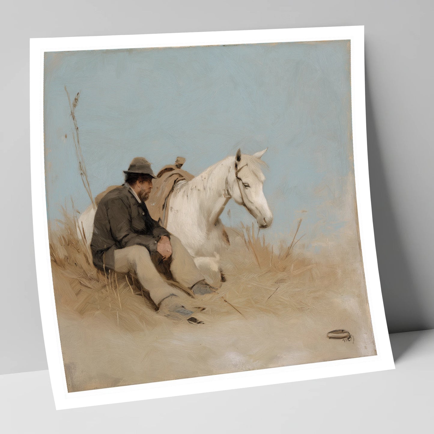 The Journey's Pause horse & rider art print