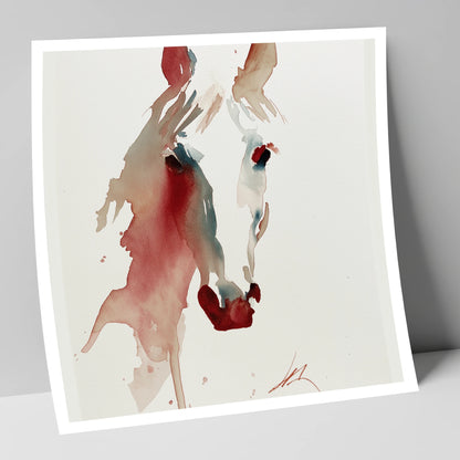 Fluid Crimson Portrait horse portrait art print
