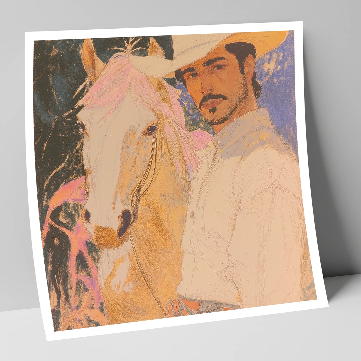 Painted Western Bond western horse art print