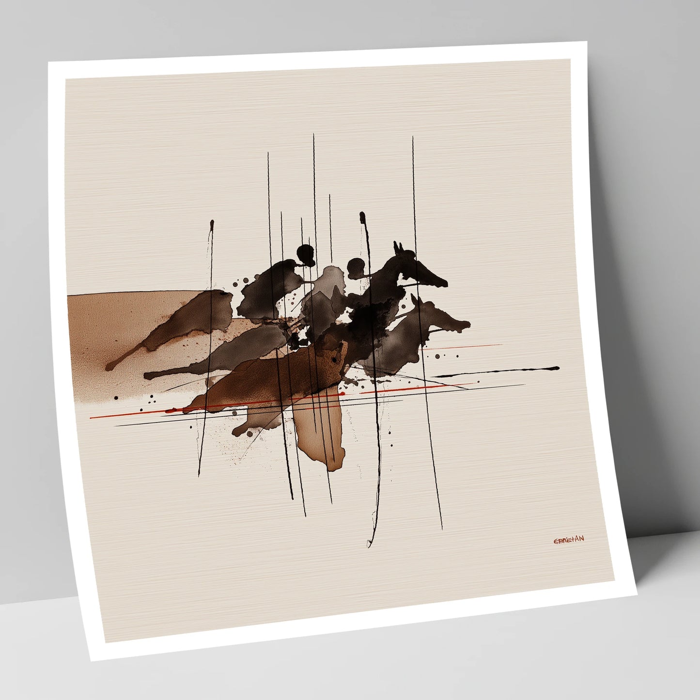 Pulse of the Turf racing horse art print