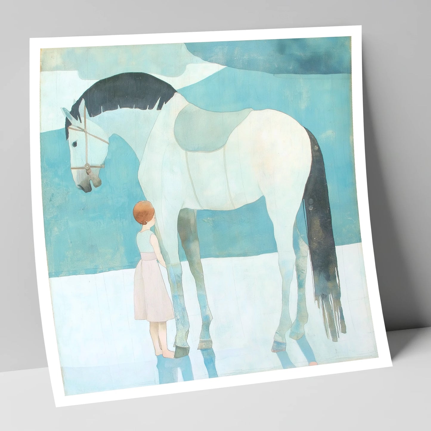 Quiet Trust horse & rider art print