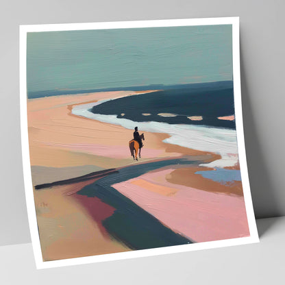 Coastal Solitude horse landscape art print