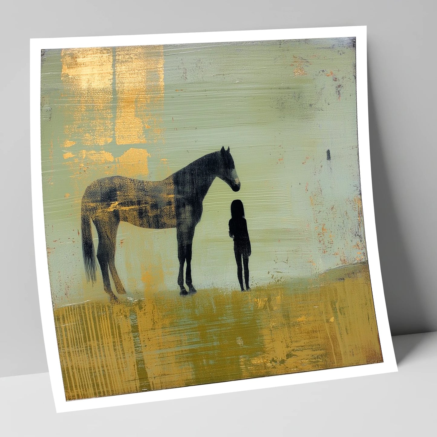 Gilded Connection horse & rider art print