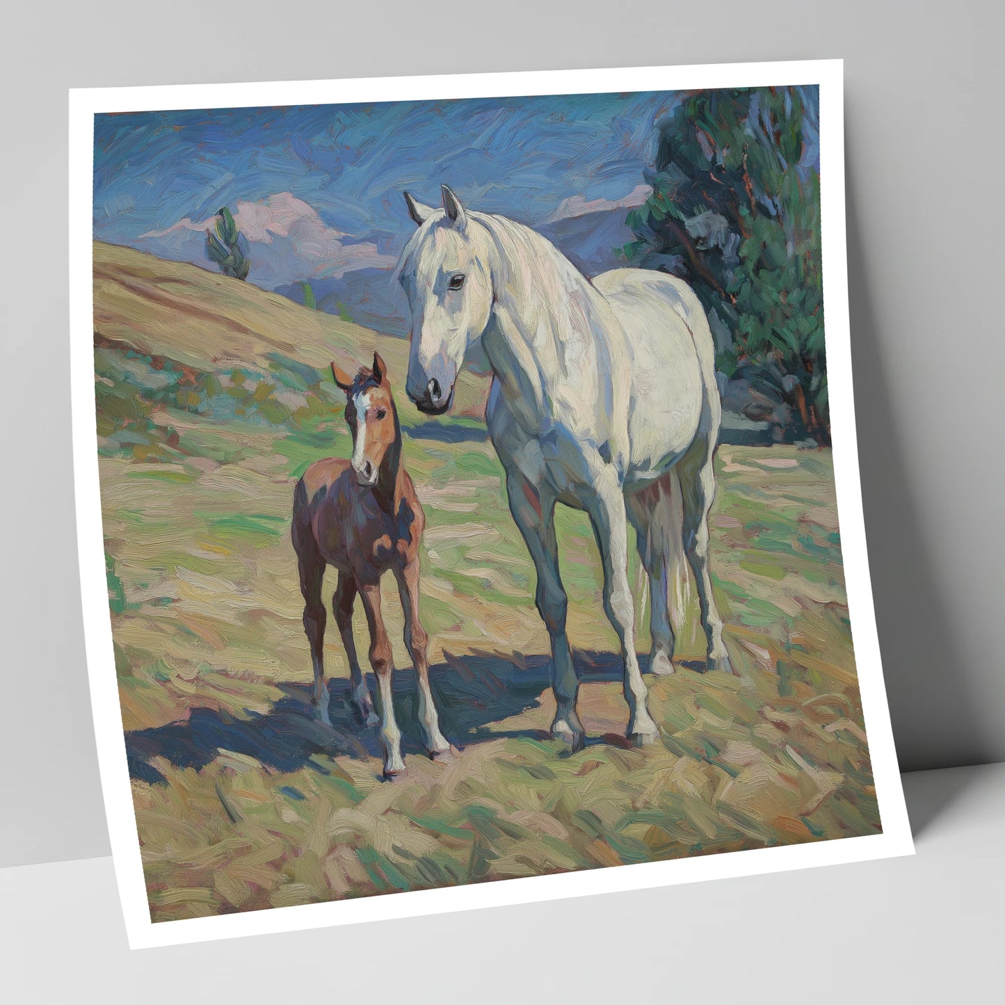 The Gentle Guardian mare & foal art print