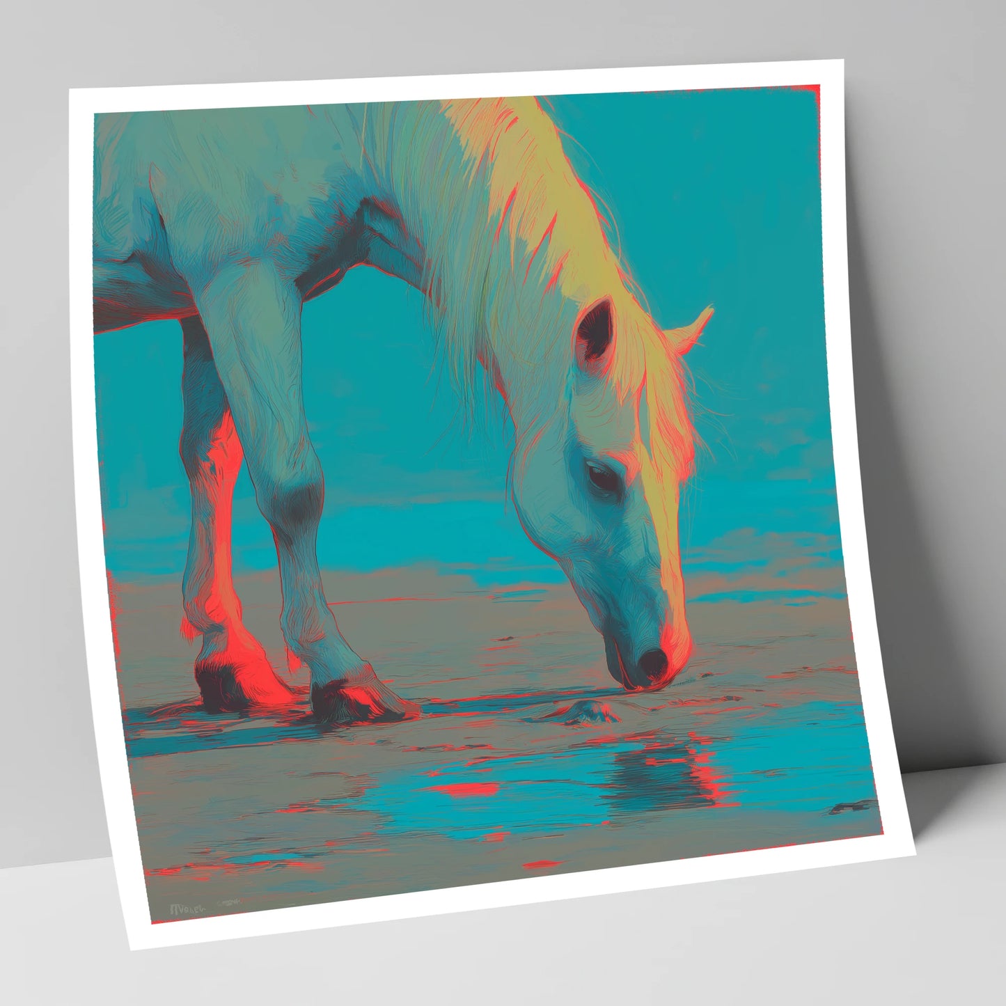 Electric Tide horse landscape art print