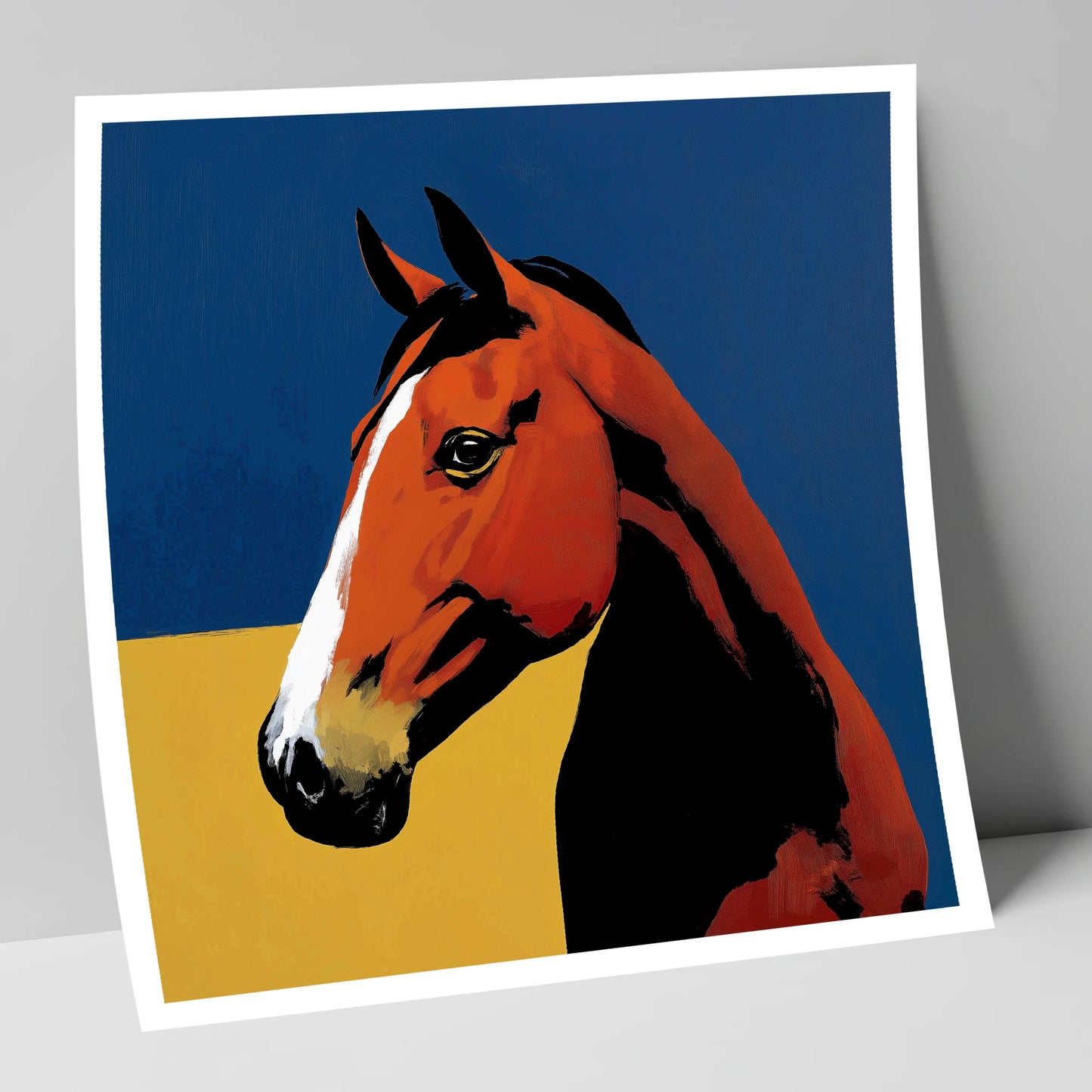 Bold Chestnut Portrait horse portrait art print