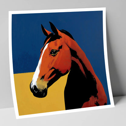 Bold Chestnut Portrait horse portrait art print