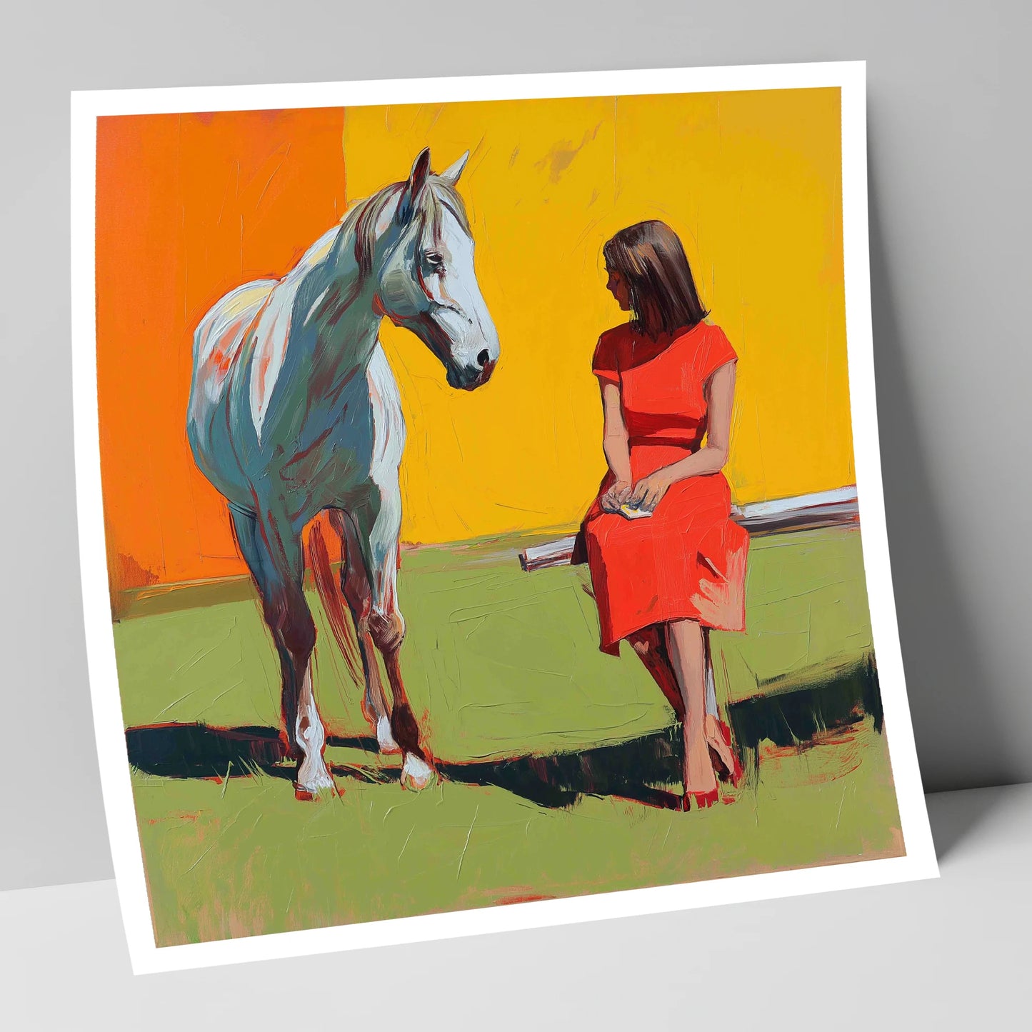 Vibrant Connection horse & rider art print