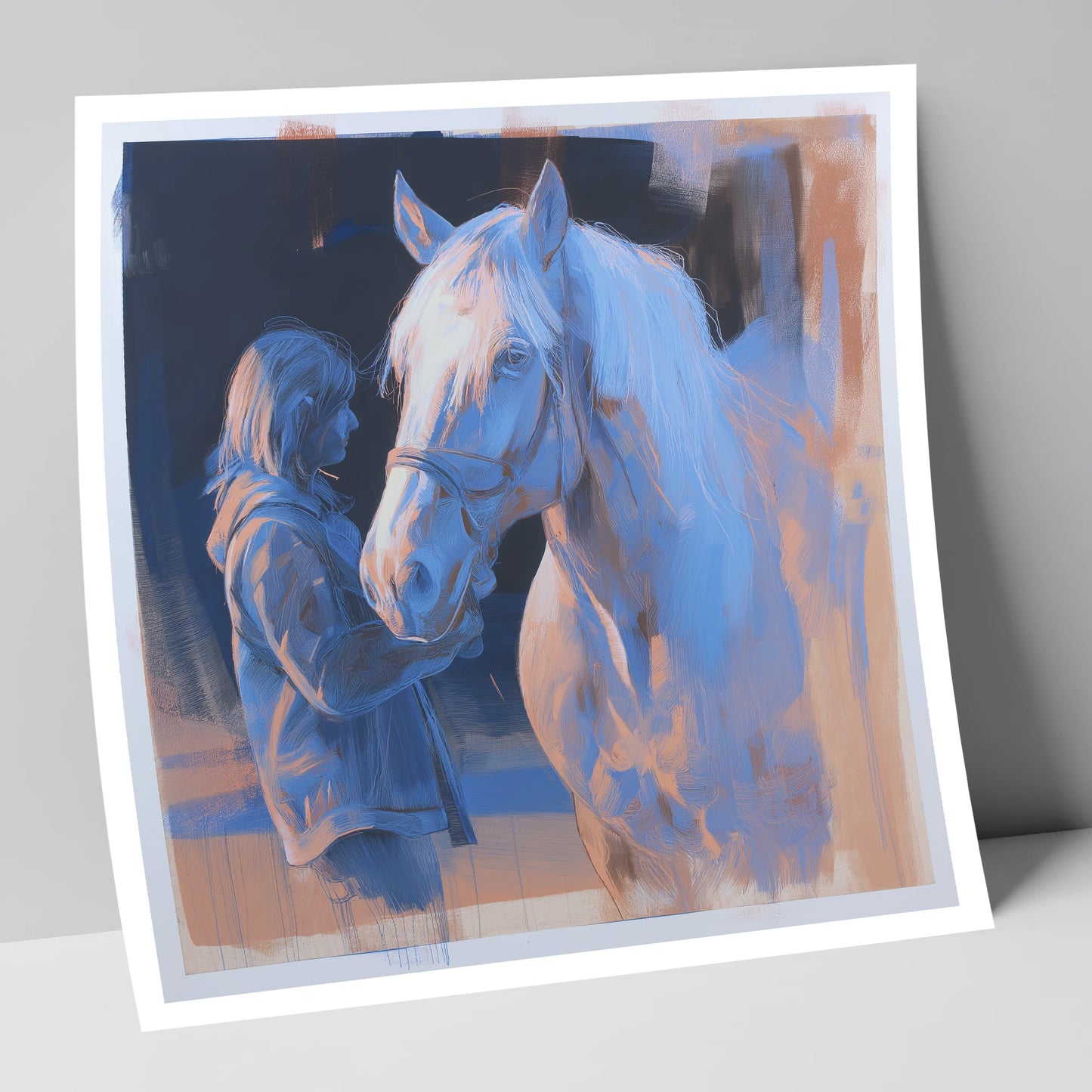 The Cobalt Bond horse & rider art print