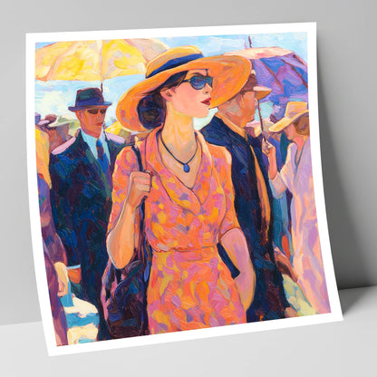 Race Day Glamour racing horse art print