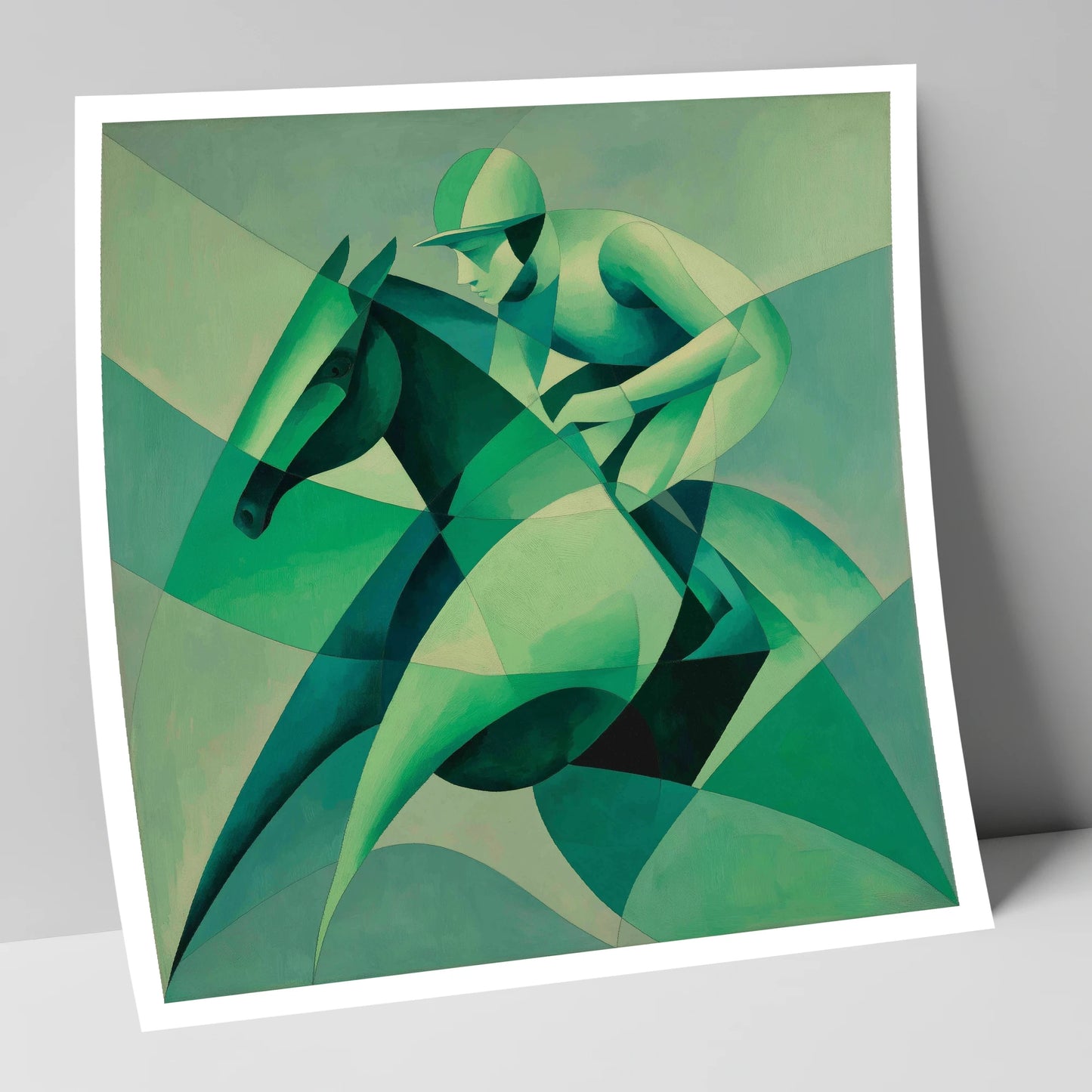 Emerald Racing Form racing horse art print