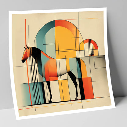 Structured Equine Harmony horse stable art print