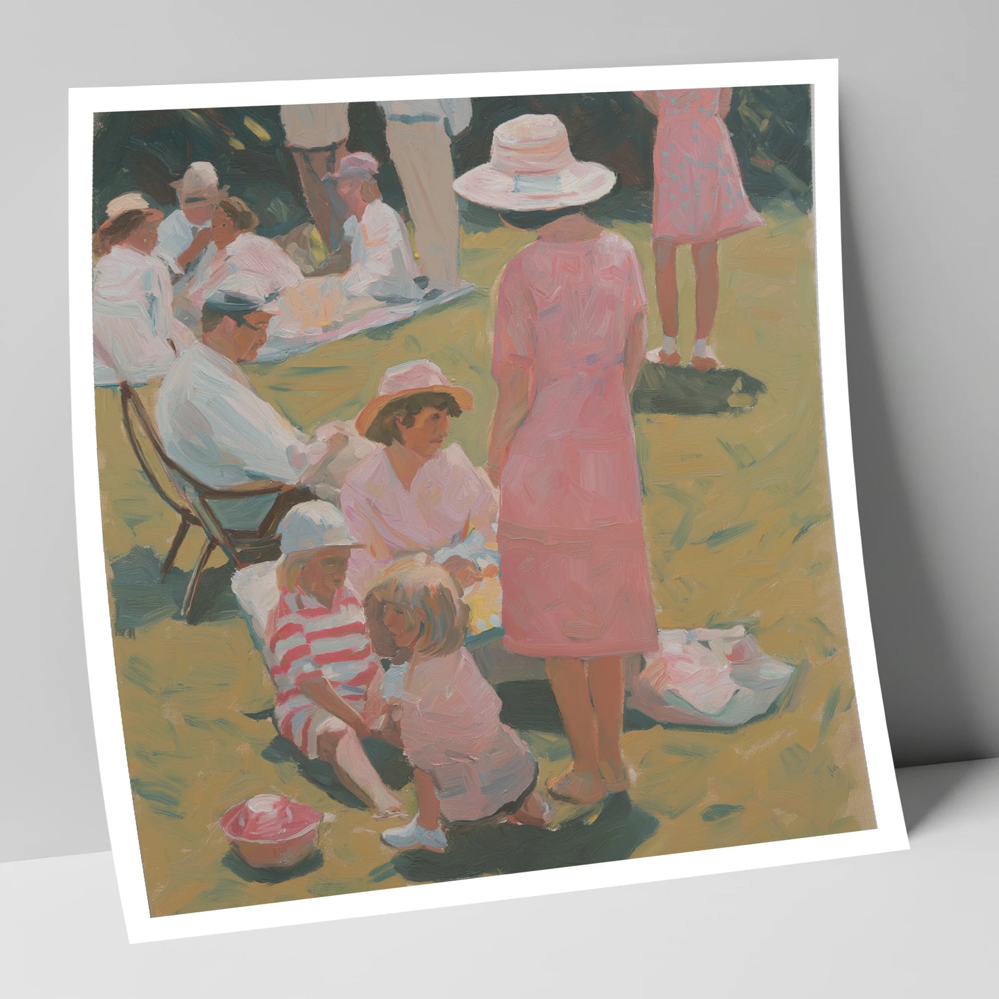 Summer Race Enclosure racing horse art print