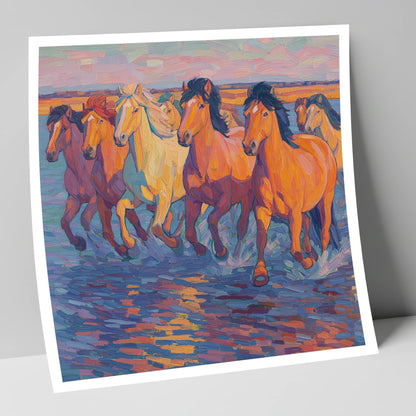 The Painted Tide horse landscape art print