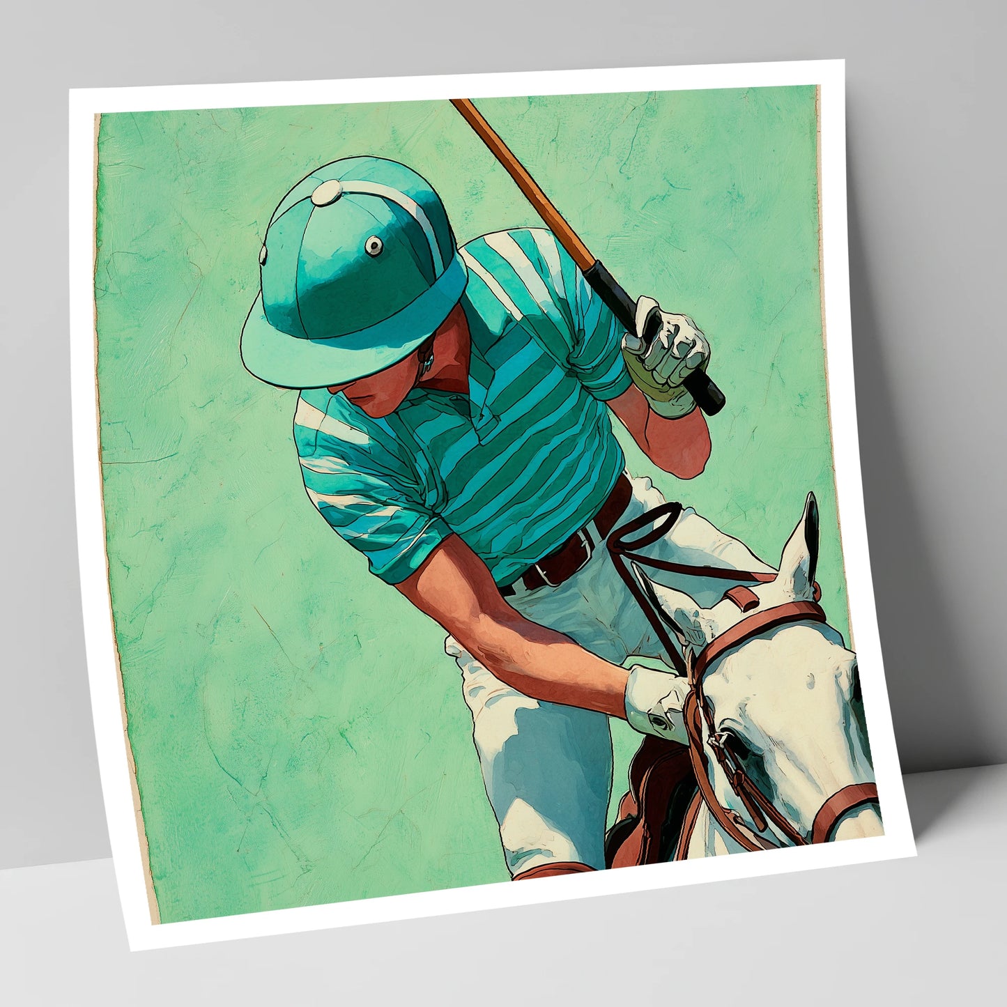 The Striker's Focus polo horse art print