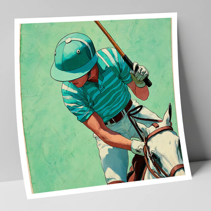 The Striker's Focus polo horse art print