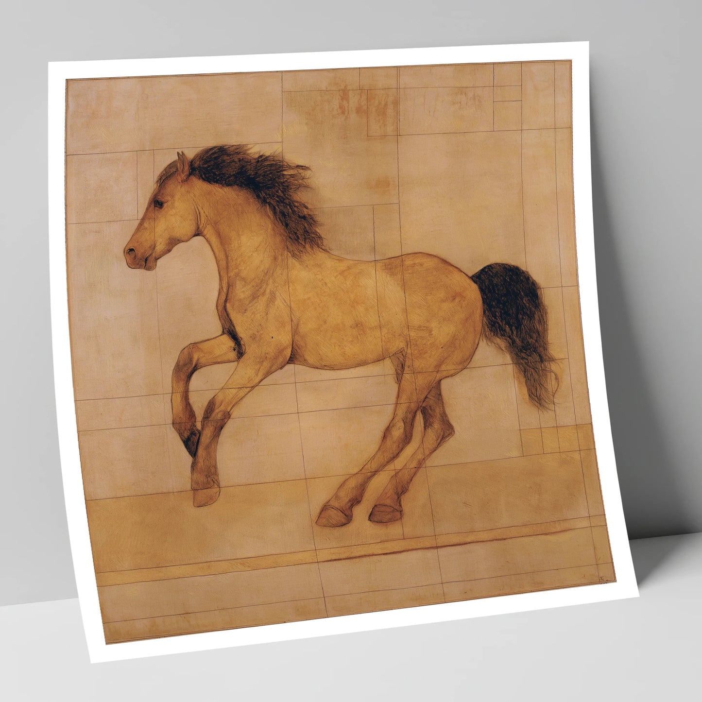 Classical Equine Study horse portrait art print