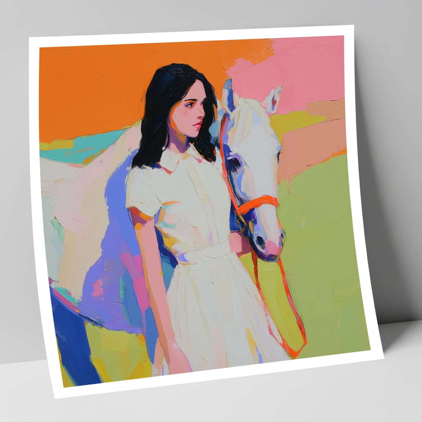 Painted Summer Bond horse & rider art print