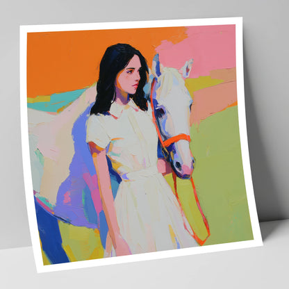 Painted Summer Bond horse & rider art print